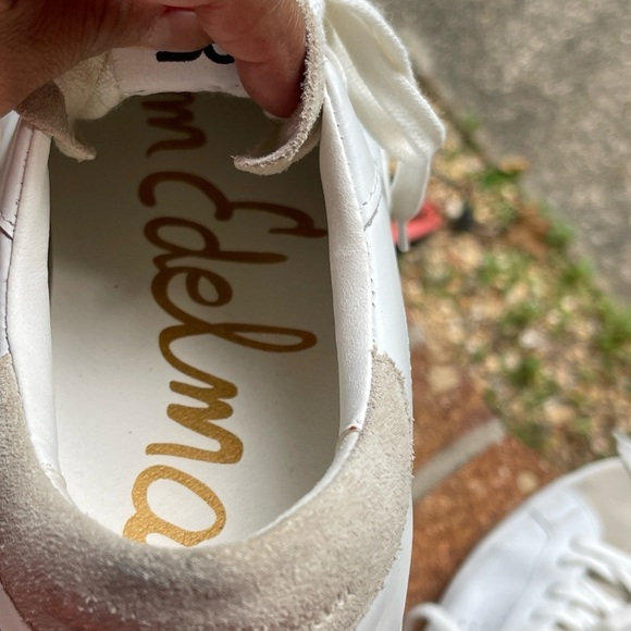 Sam Edelman White  Leather Sneakers Mens Size 10.5M